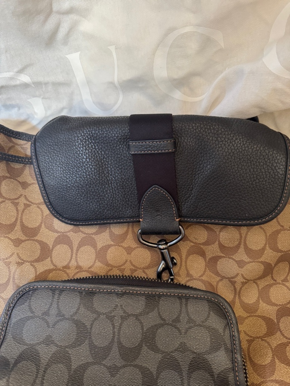 Coach Signature Canvas Backpack in Brown and Black - Picture 5 of 12